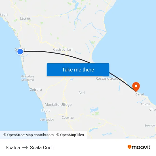 Scalea to Scala Coeli map