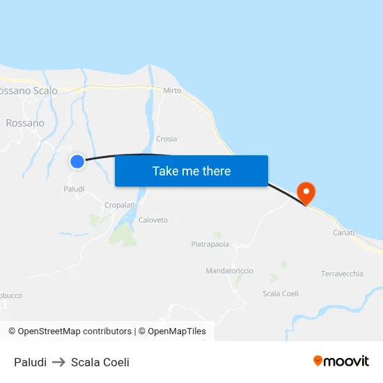Paludi to Scala Coeli map
