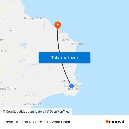 Isola Di Capo Rizzuto to Scala Coeli map
