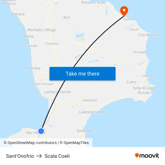 Sant'Onofrio to Scala Coeli map