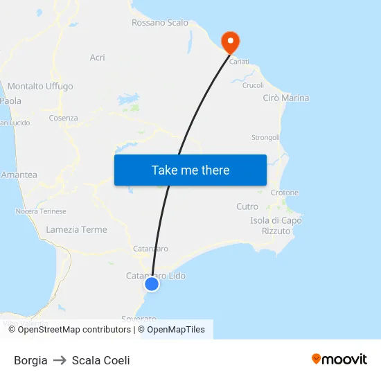 Borgia to Scala Coeli map