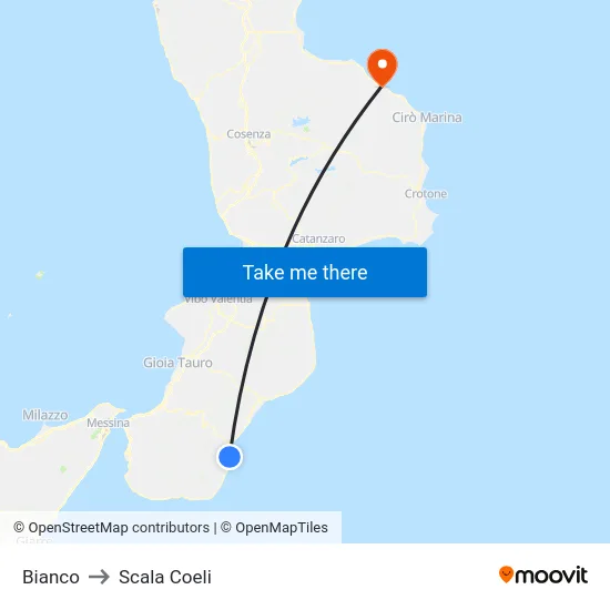 Bianco to Scala Coeli map