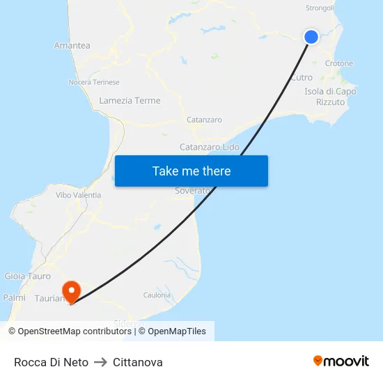 Rocca Di Neto to Cittanova map