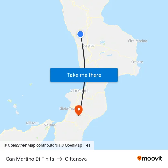 San Martino Di Finita to Cittanova map
