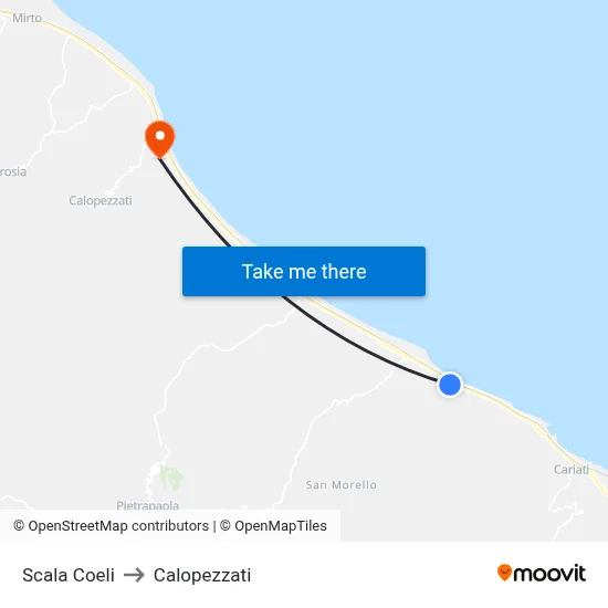 Scala Coeli to Calopezzati map