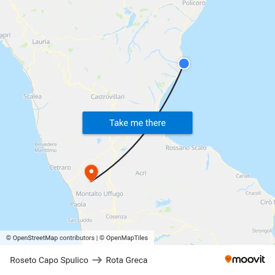 Roseto Capo Spulico to Rota Greca map