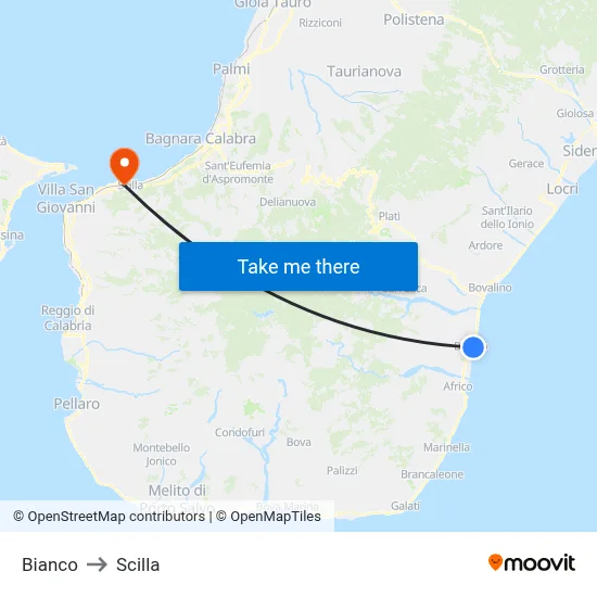 Bianco to Scilla map