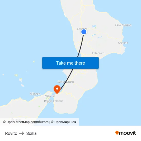 Rovito to Scilla map