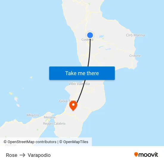 Rose to Varapodio map