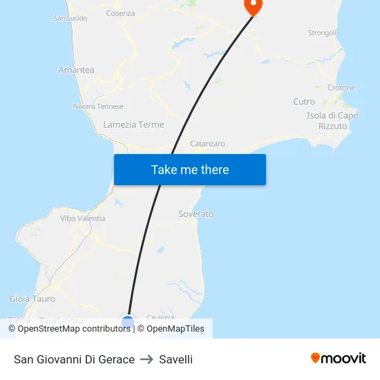 San Giovanni Di Gerace to Savelli map