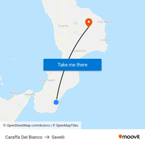 Caraffa Del Bianco to Savelli map