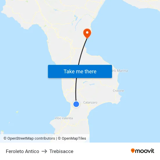 Feroleto Antico to Trebisacce map