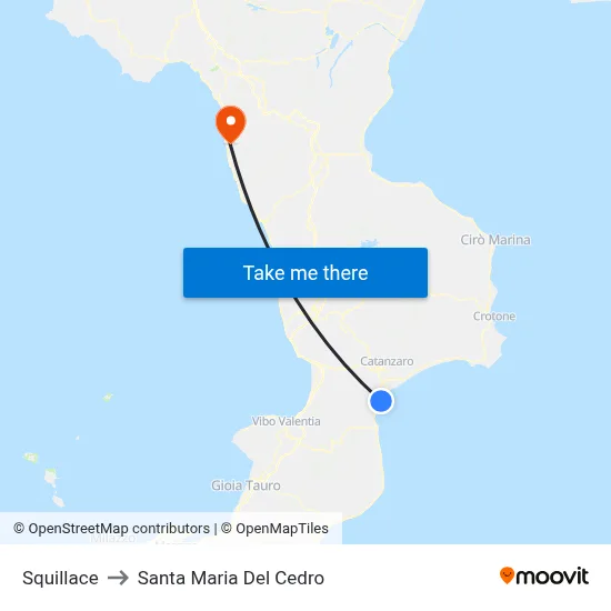 Squillace to Santa Maria Del Cedro map