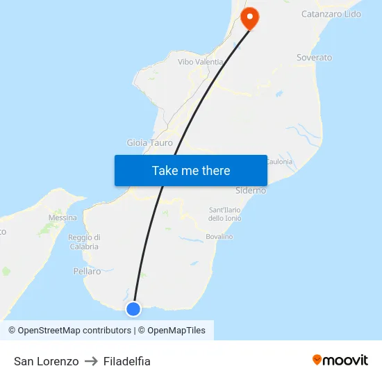 San Lorenzo to Filadelfia map