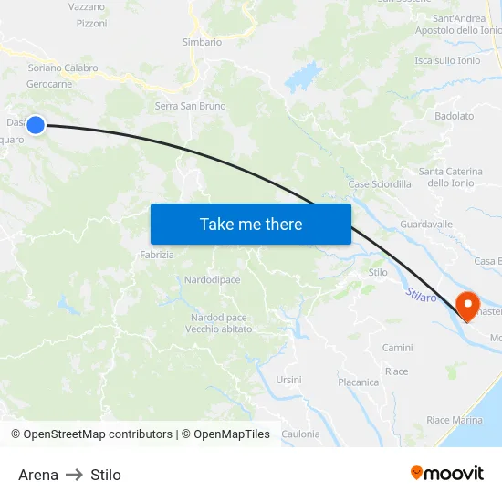 Arena to Stilo map