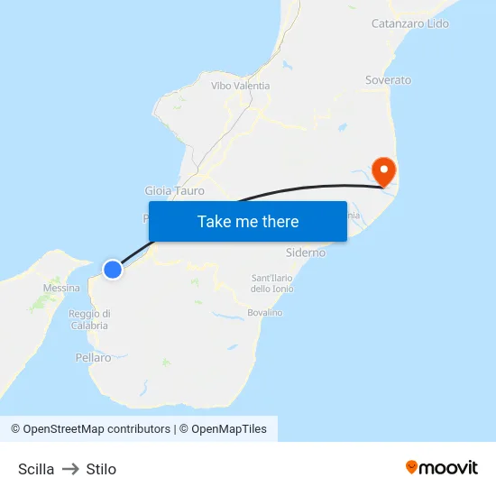 Scilla to Stilo map