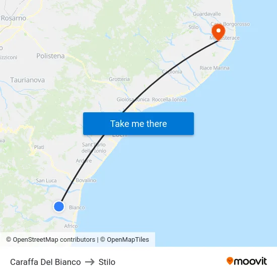Caraffa Del Bianco to Stilo map