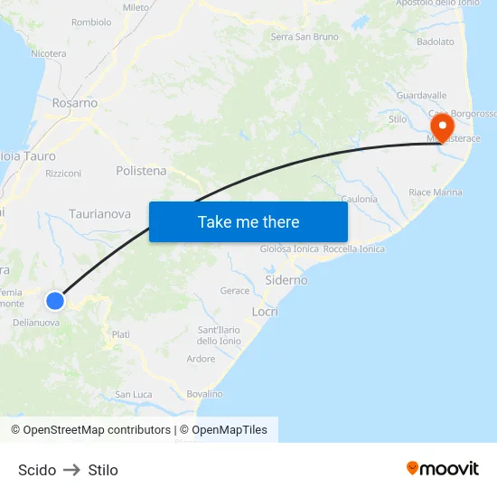 Scido to Stilo map