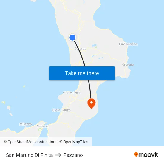 San Martino Di Finita to Pazzano map