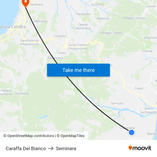 Caraffa Del Bianco to Seminara map