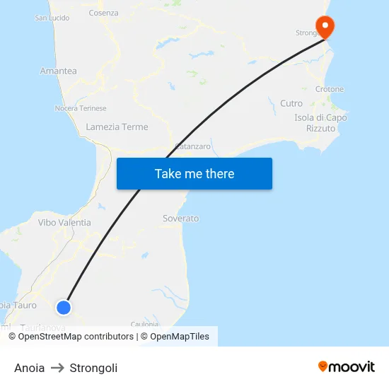 Anoia to Strongoli map