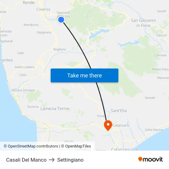 Casali Del Manco to Settingiano map