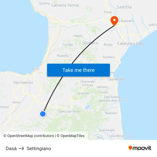 Dasà to Settingiano map