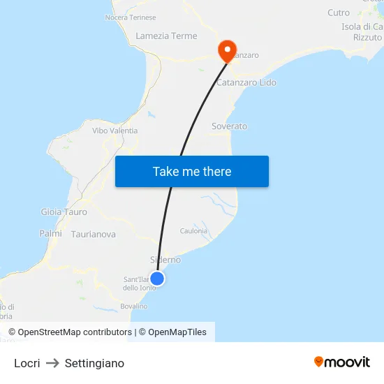 Locri to Settingiano map
