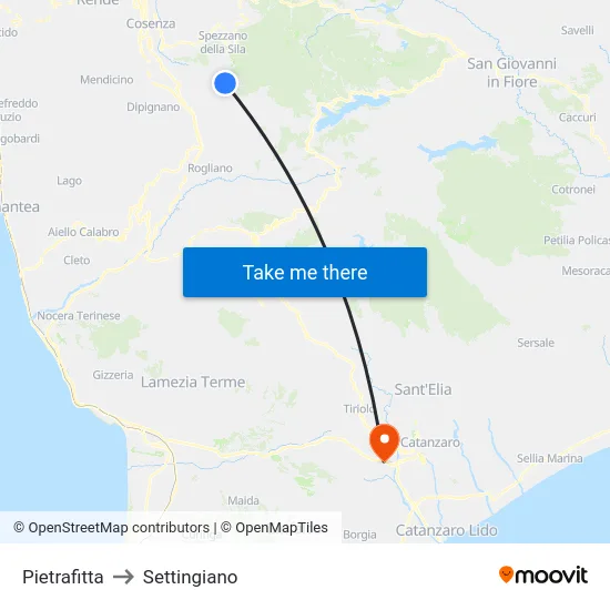 Pietrafitta to Settingiano map
