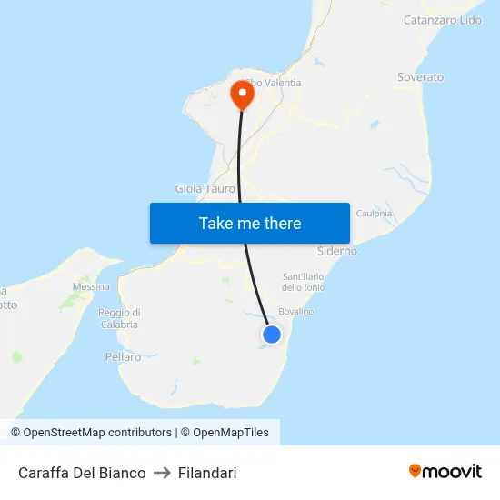 Caraffa Del Bianco to Filandari map