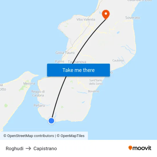 Roghudi to Capistrano map