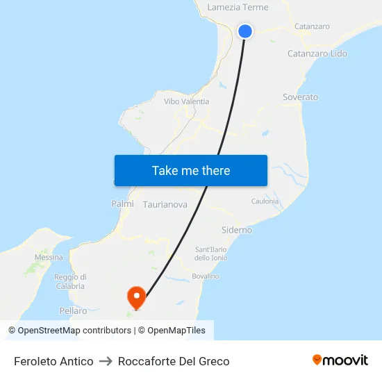Feroleto Antico to Roccaforte Del Greco map