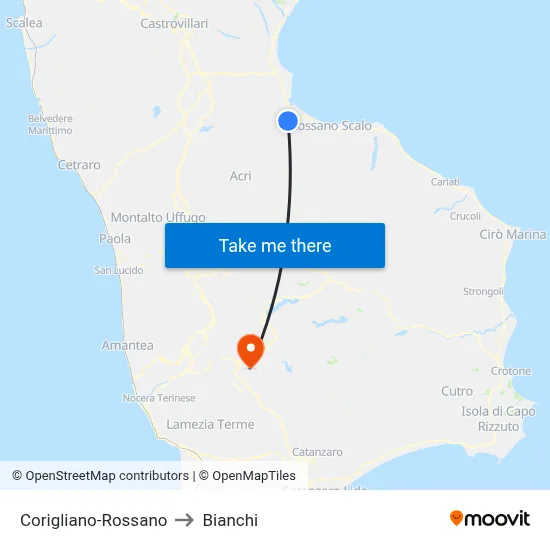 Corigliano-Rossano to Bianchi map