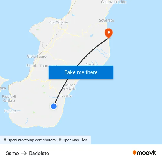 Samo to Badolato map