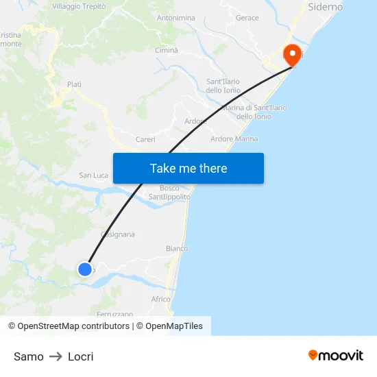 Samo to Locri map