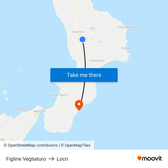 Figline Vegliaturo to Locri map