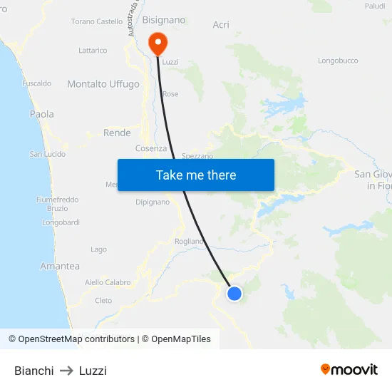 Bianchi to Luzzi map