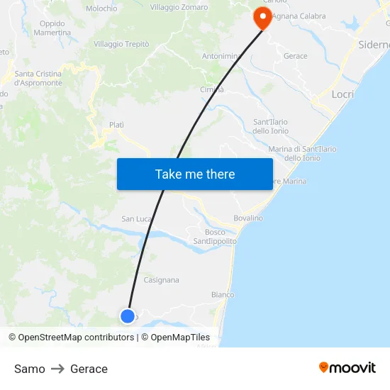 Samo to Gerace map