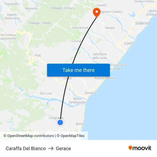 Caraffa Del Bianco to Gerace map