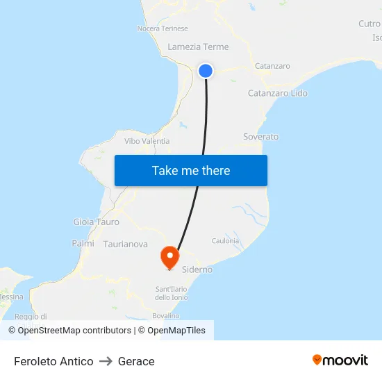 Feroleto Antico to Gerace map