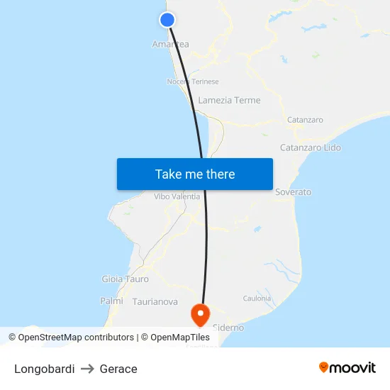 Longobardi to Gerace map