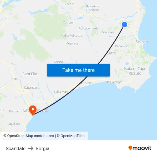 Scandale to Borgia map
