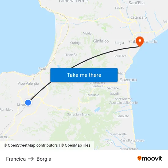 Francica to Borgia map