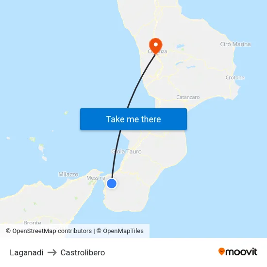 Laganadi to Castrolibero map