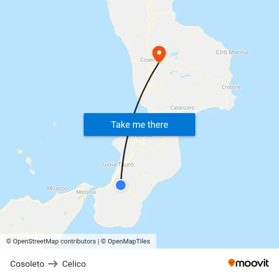 Cosoleto to Celico map