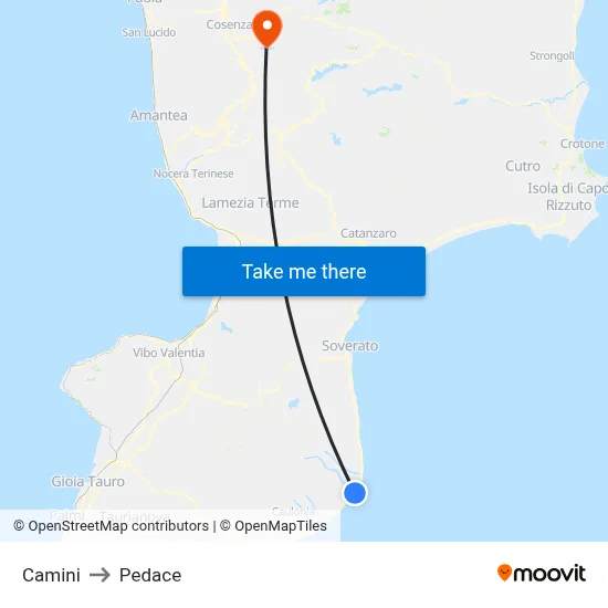 Chimneys to Pedace map