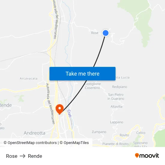 Rose to Rende map