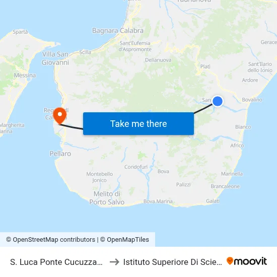 San Luca Cucuzza Bridge_D - San Luca to Higher Institute of Religious Sciences map