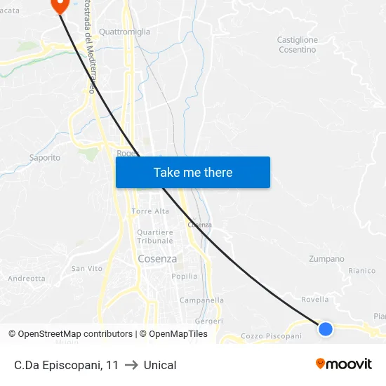 Episcopani District, 11 to Unical map