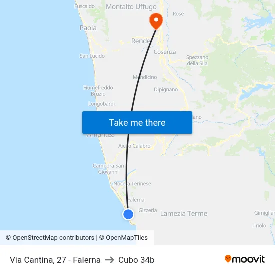 Cantina Road, 27 - Falerna to Cubo 34b map